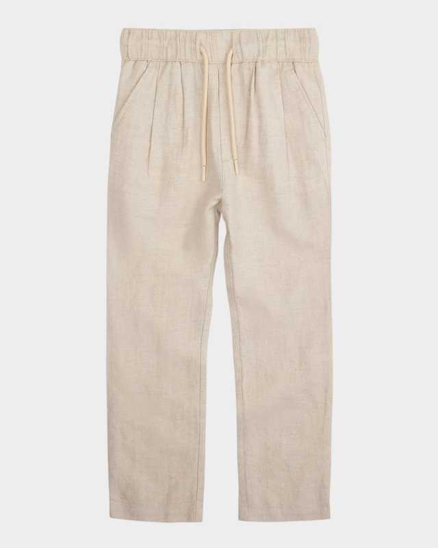 Boy's Resort Linen Straight Pants, Size 2-10